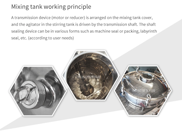 Stainless Steel Chemical Mixing Tank for Shampoo/Detergent/Wax/Paint