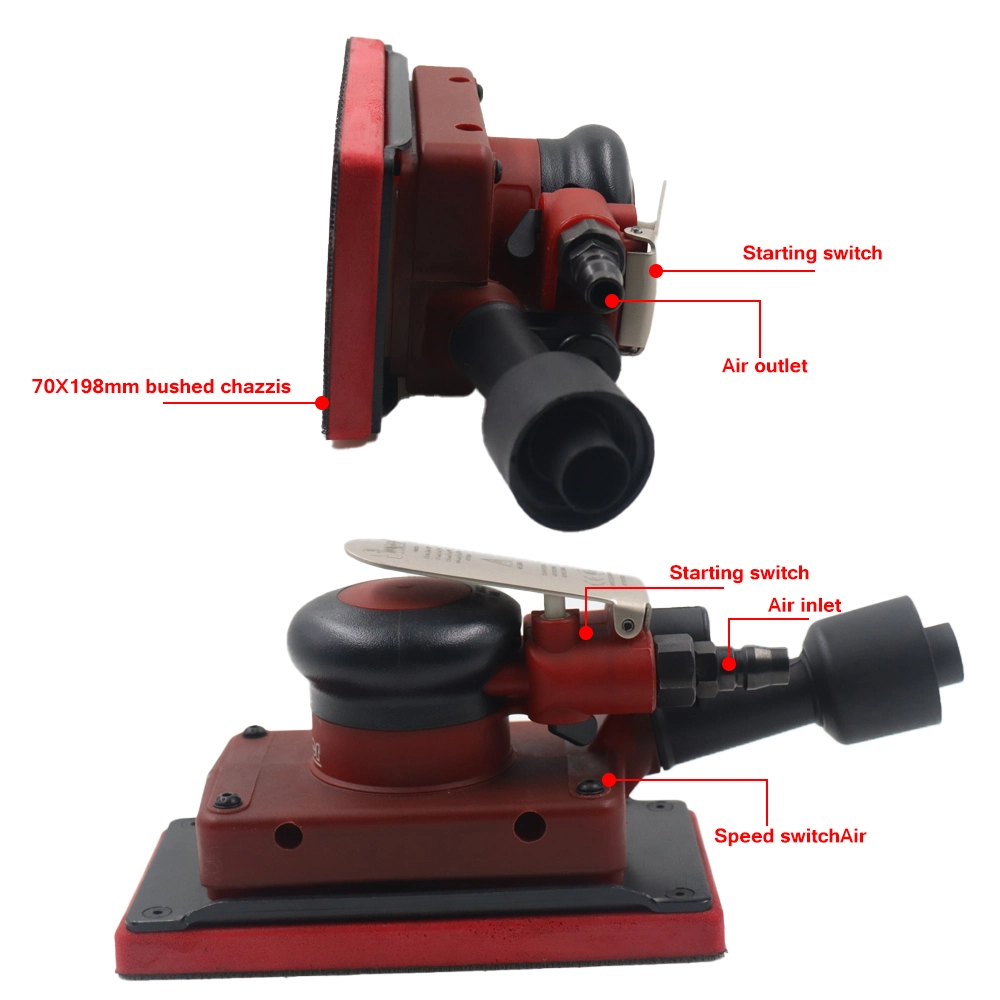Rectangular Air Random Orbital Sanders Dual Action