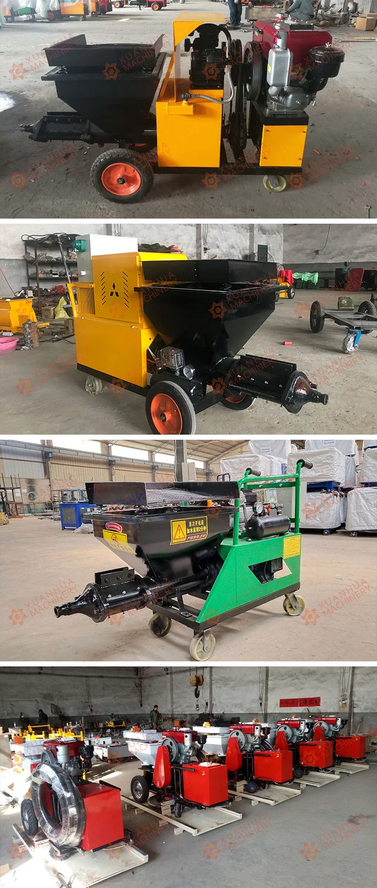 Airless Mortar and Cement Plaster Pump Sand Shotcrete Slurry Sprayer